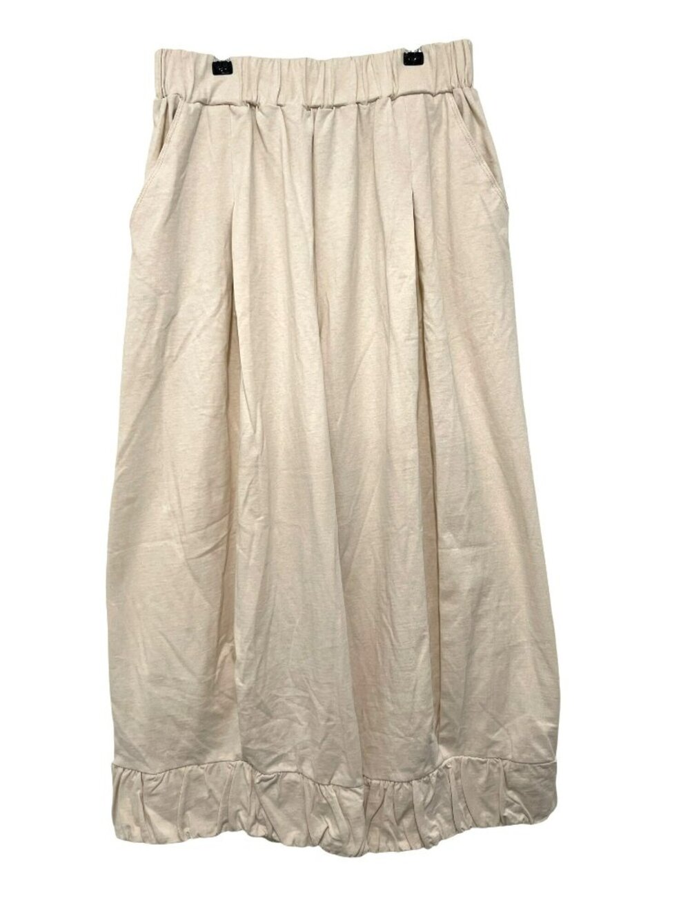 Free People Beach Flax Cream Cropped Wide Leg Pants Medium NWT